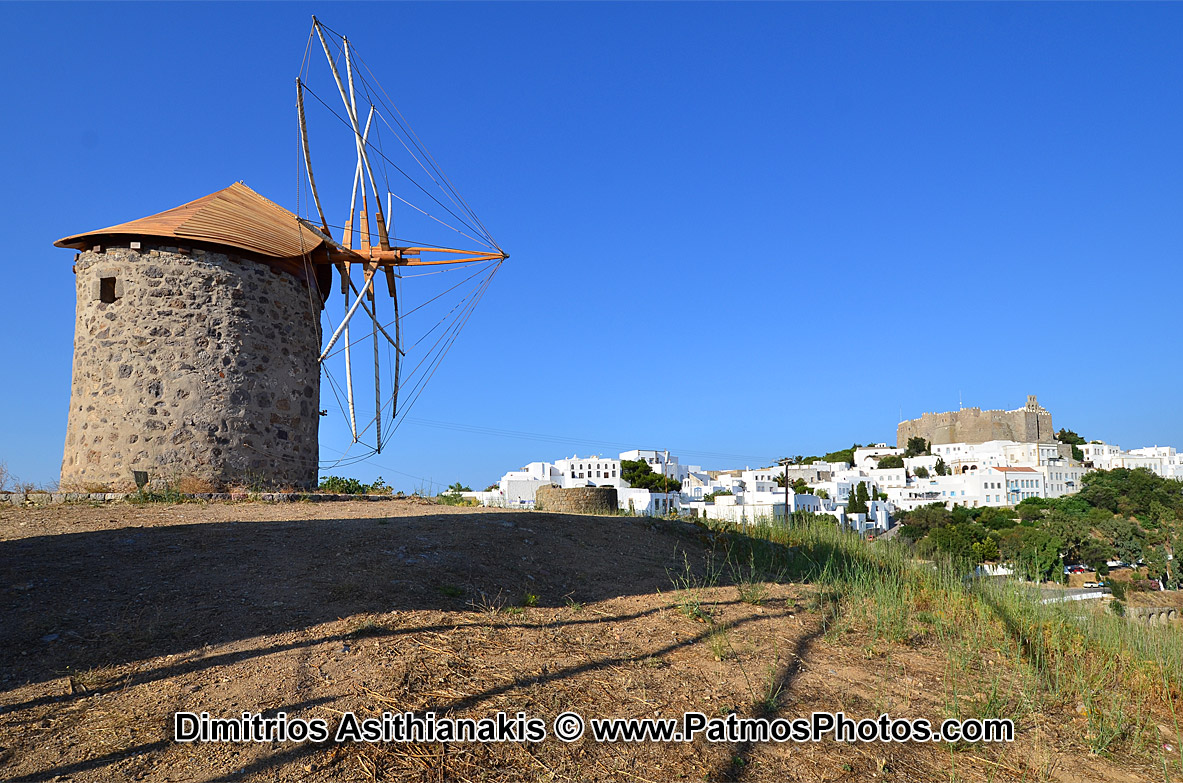 Patmos Chora Windmills Photos