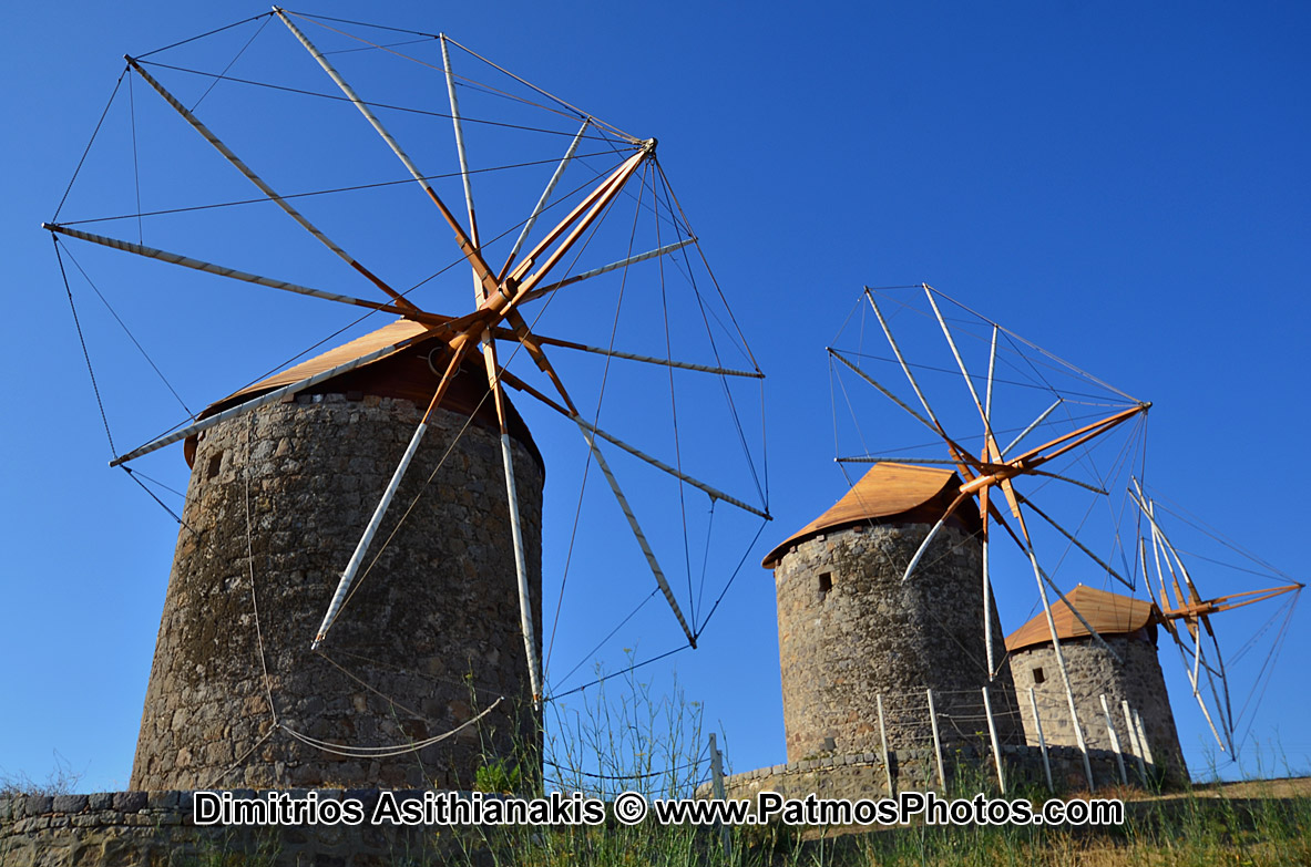 Patmos Chora Windmills Photos